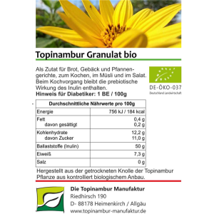 Topinambur Granulat bio