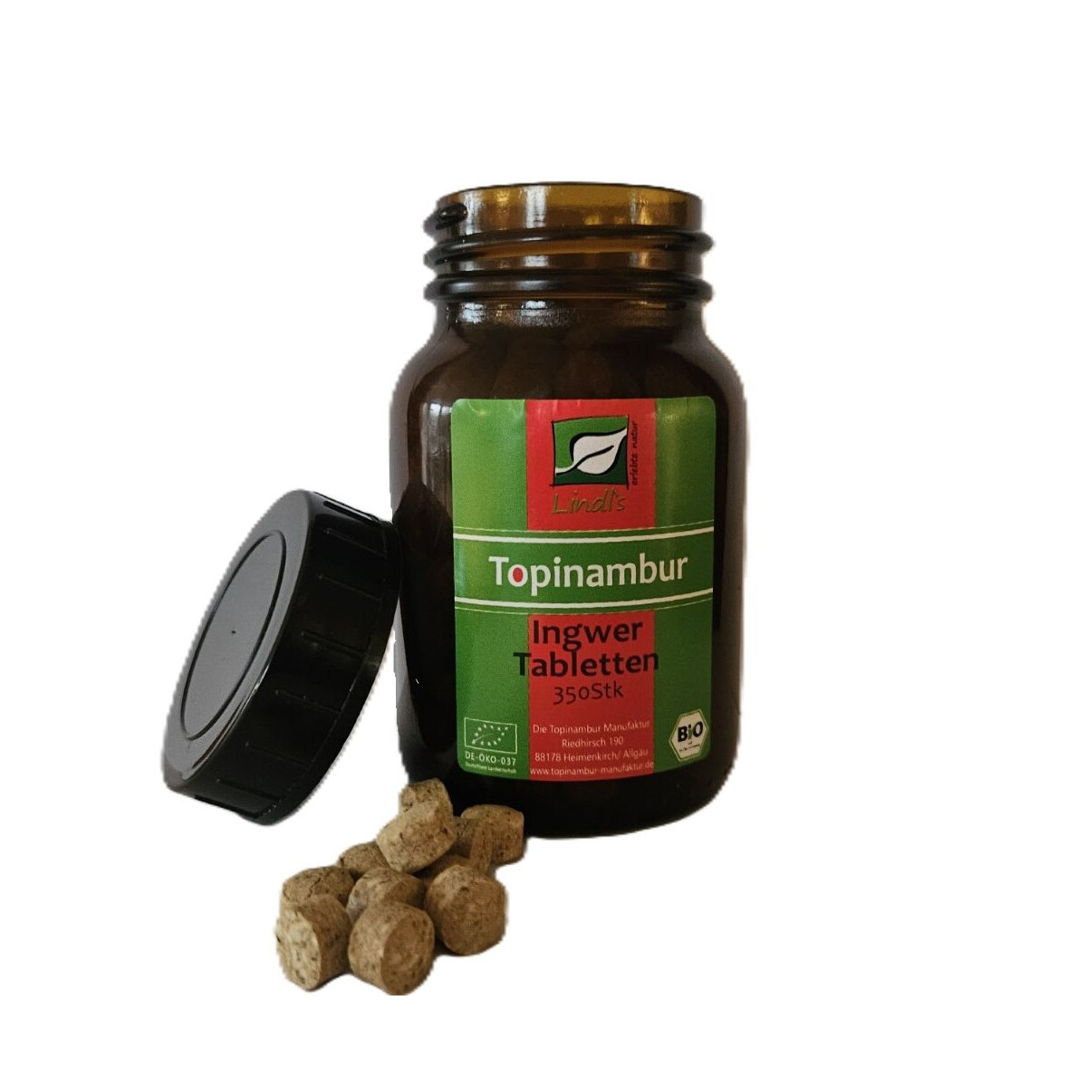 Jerusalem artichoke, ginger tablets